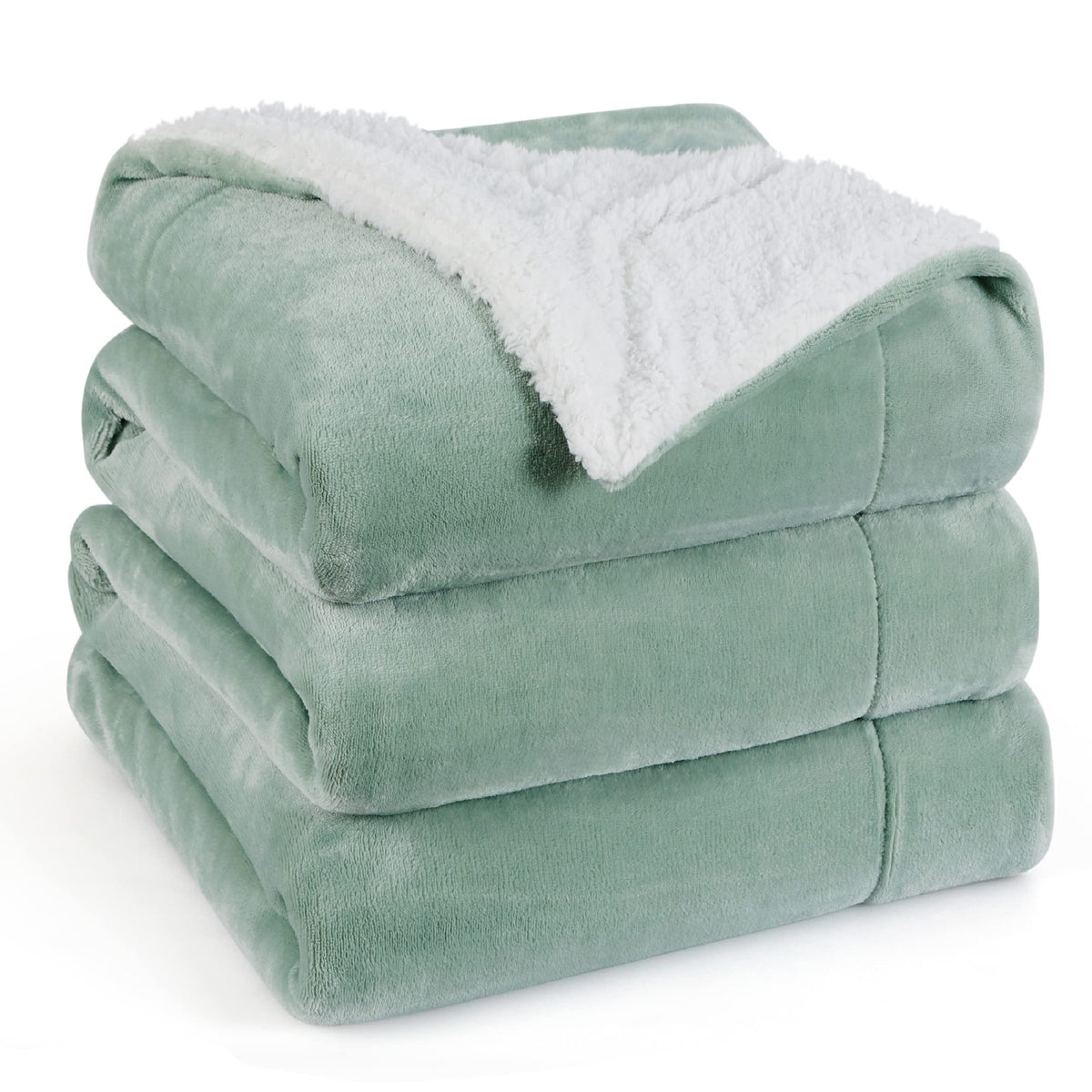 Bedsure GentleSoft Sherpa Fleece Queen Blankets for Bed, Non-Heated, Thick and Warm Throw for Women and Men, Soft Fuzzy Plush Comfort Queen Blanket for Winter, Grey, 90x90 Inches