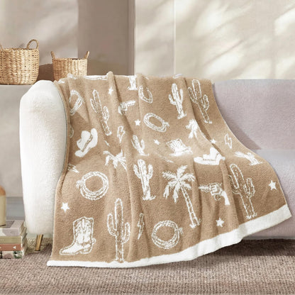 Snuggle Sac Leopard Throw Blanket for Couch Bed Sofa 50x60 inches, Reversible Beige Leopard Blanket Ultra Soft Cozy Blankets for Women Mothers Birthday Gifts