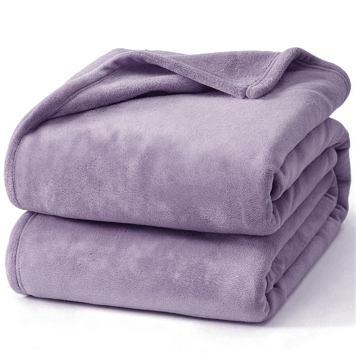 Hansleep Twin Grey Fleece Blanket, Soft Flannel Bed Blanket