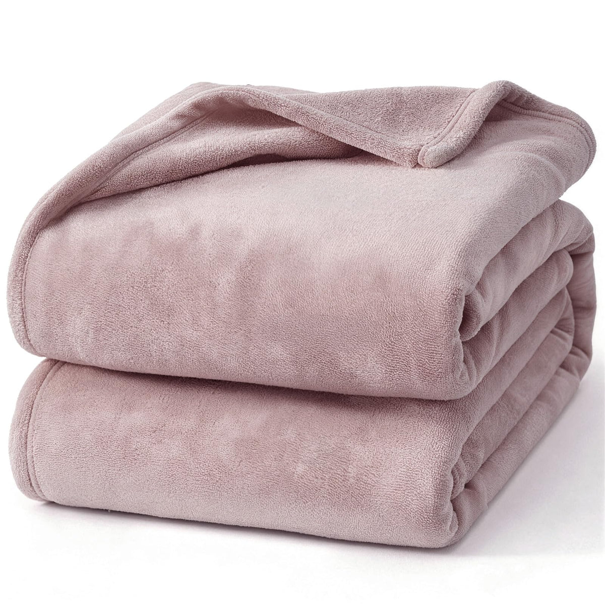 Hansleep Twin Grey Fleece Blanket, Soft Flannel Bed Blanket