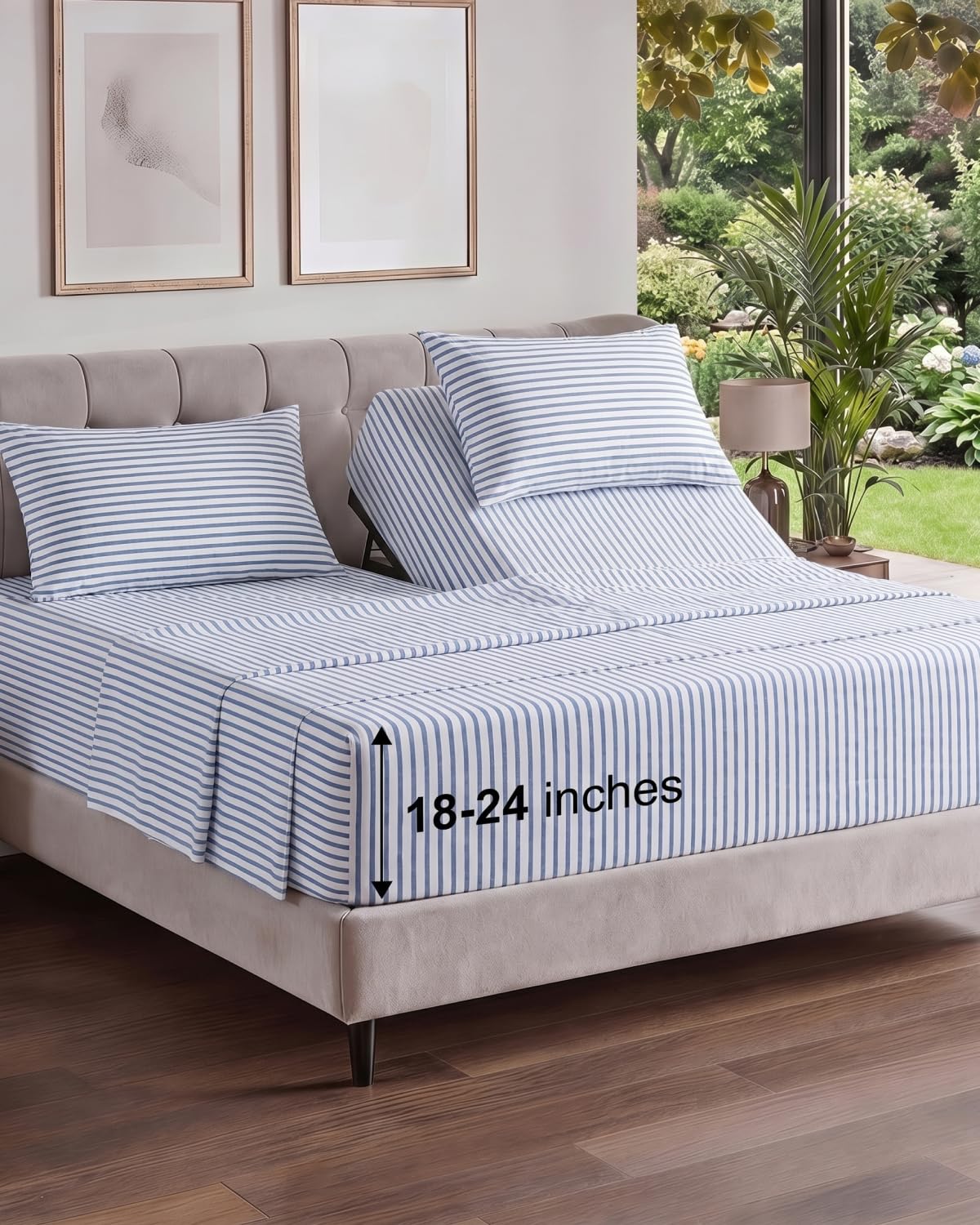 Extra Deep King Sheet Set - 4 Piece Breathable & Cooling - Antique White