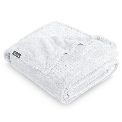 Bare Home Fleece Blanket Luxury Microplush (Full/Queen, Grey)