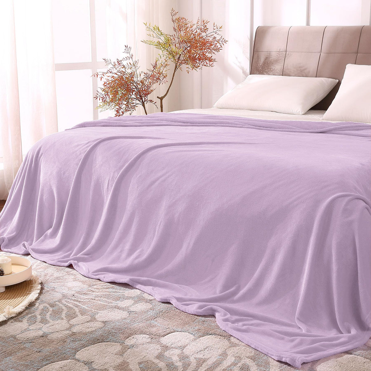 BEDELITE Fleece Blanket Soft Plush Throw for Couch Black 50"x60"