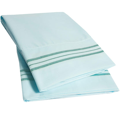 King Size Flat Sheet Only - Ultra Soft & Breathable Brushed Microfiber Top Sheet Only for King Size Beds, Denim Blue