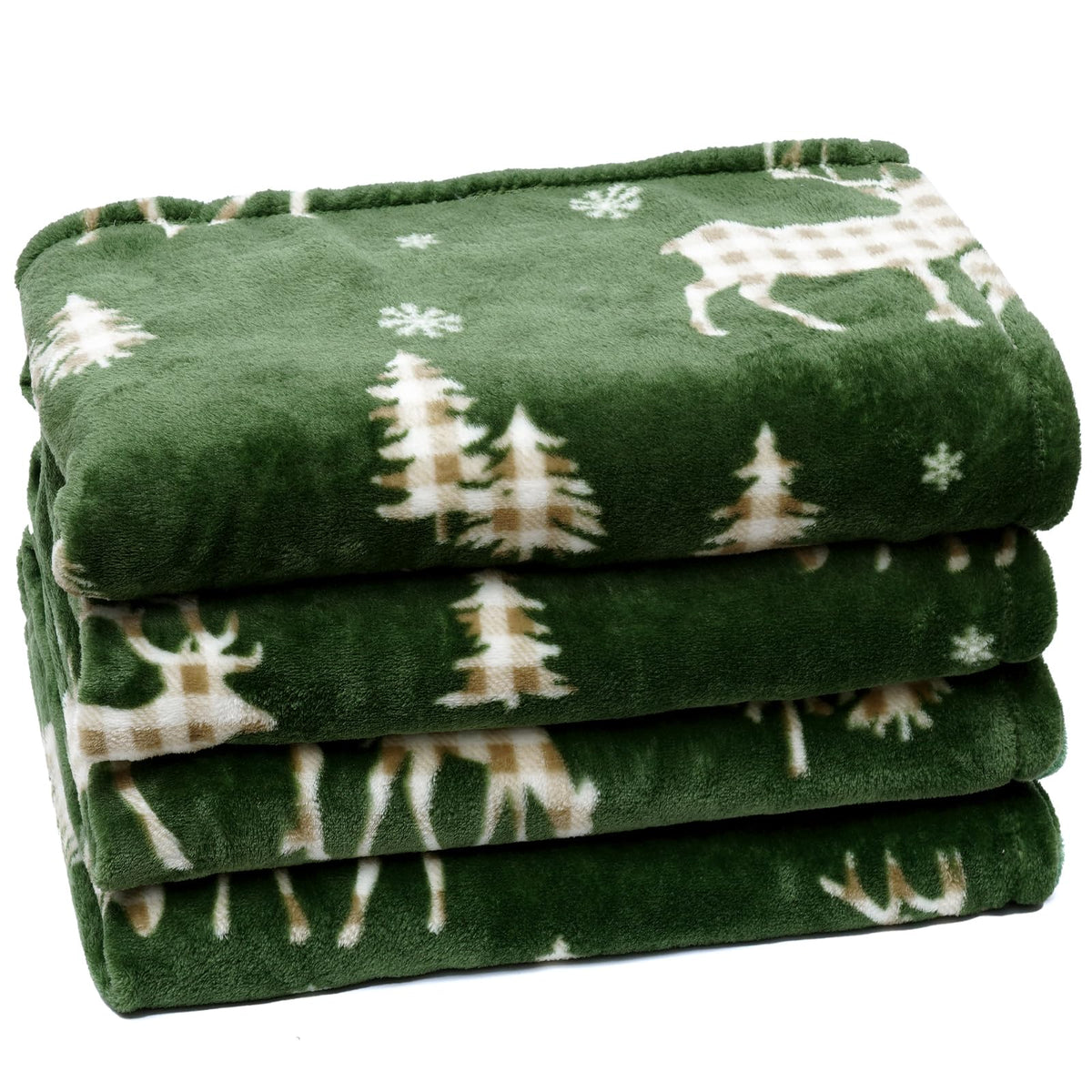 PHF Fleece Blanket King Size 108x90-300GSM Lightweight Airy Warmth, Khaki