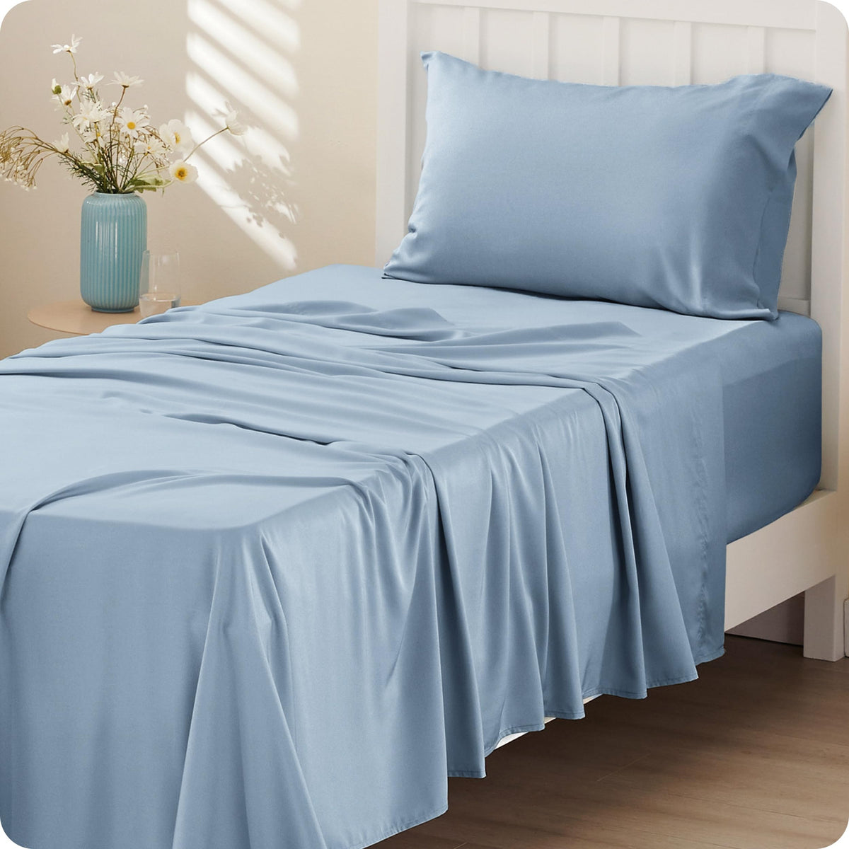 Bedsure PureWoven 100% Rayon Derived from Bamboo, Queen Sheets, 4 Pieces