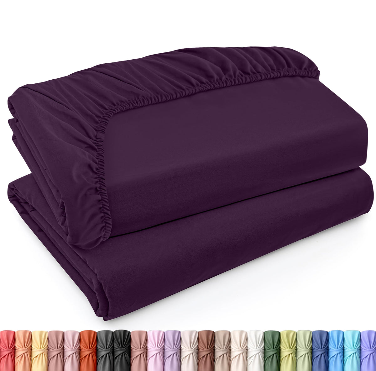 Pack of 6 Twin Fitted Sheet, Fits Up to 15 Inch Deep Pocket, White