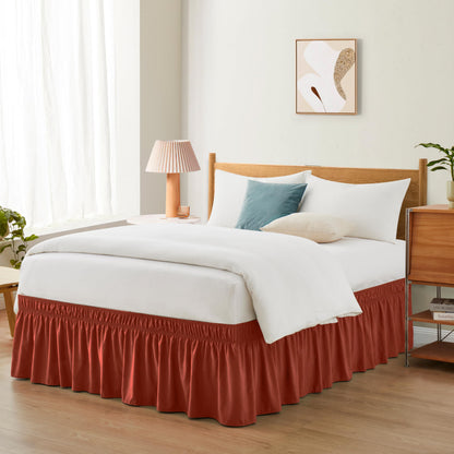 Entisn Black Wrap Around Bed Skirt, Twin Twin XL 18-Inch Brushed Drop