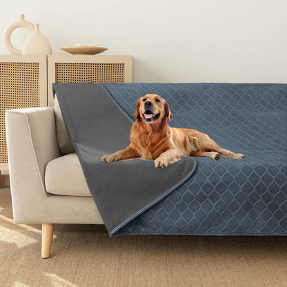 Waterproof Dog Blanket, Soft Reversible Throw for Couch & Bed Protection
