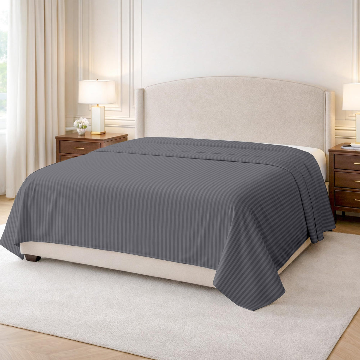 Kotton Culture 100% Egyptian Cotton 1 Pc Flat Sheet - 600 Thread Count, Soft and Crisp, Breathable, Top Sheet Only, Ultra Premium Sateen Weave Queen Bed Sheets, Cotton Flat Sheet (Chocolate)