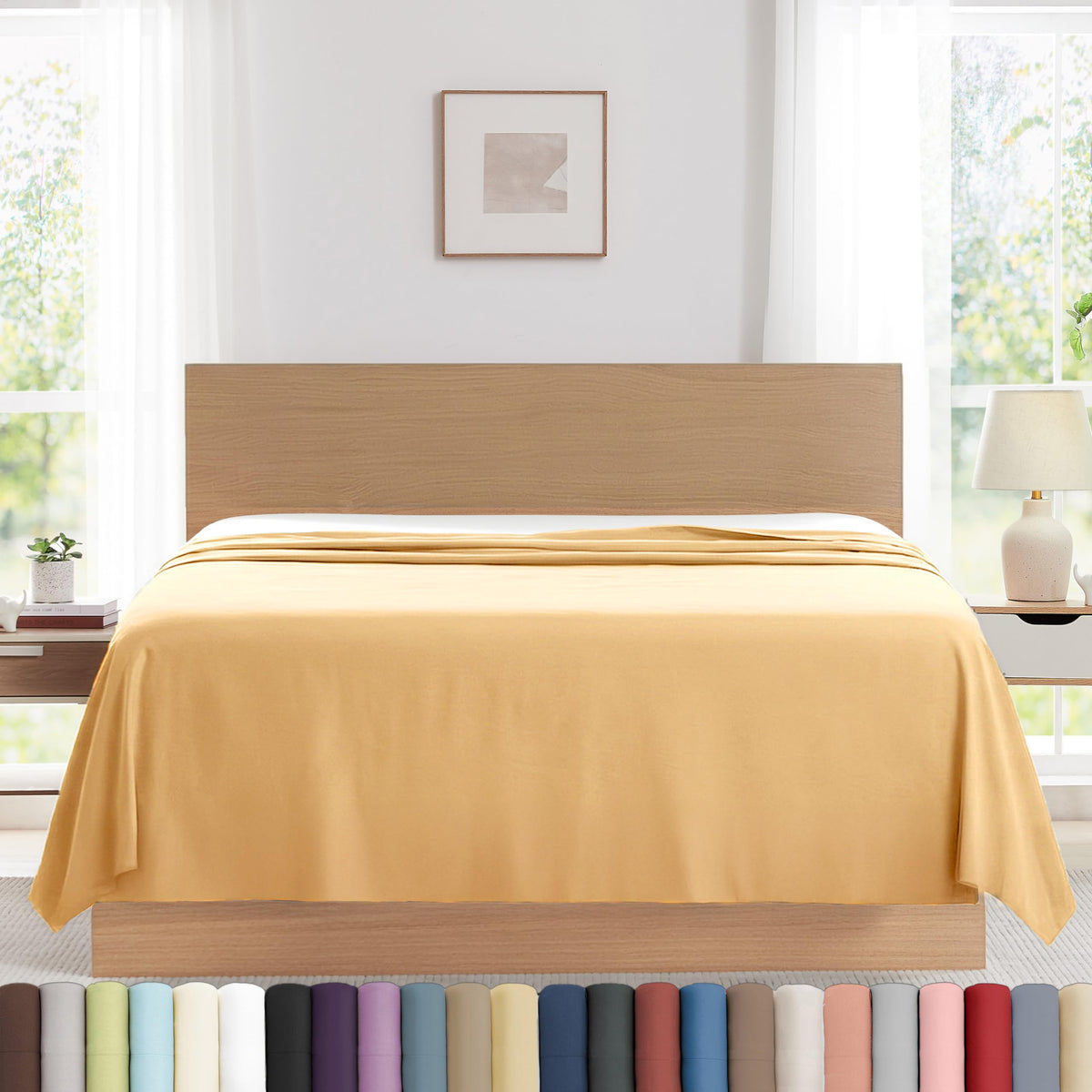 XL Oversized King Flat Sheet Only 132x110 California King Flat Sheet White