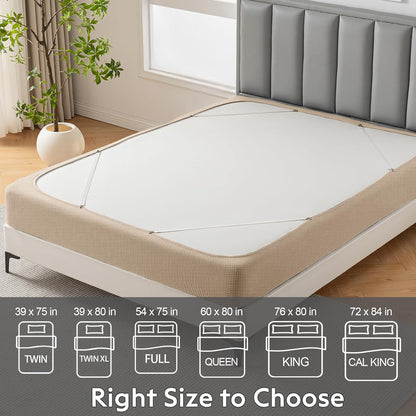 MIYE Jacquard Fabric Box Spring Cover,Super Stretchy Wrap Around 4 Sides Elastic Bed Skirt,Wrinkle & Fading Resistant,Washable & Easy Fit. (Cream, Queen)