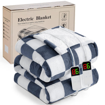 Pink Heated Blanket Electric Throw 50"X60", Heating Blanket Throw