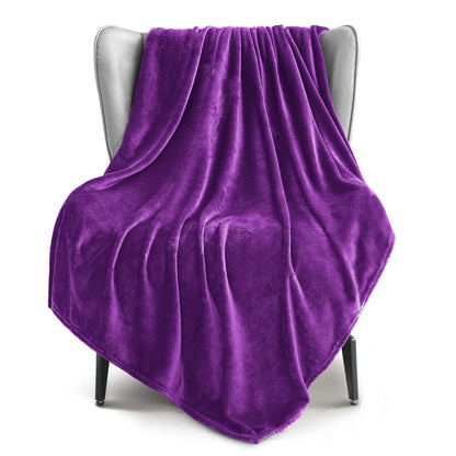Exclusivo Mezcla Soft Large Fleece Throw Blanket for Couch, Forest Green