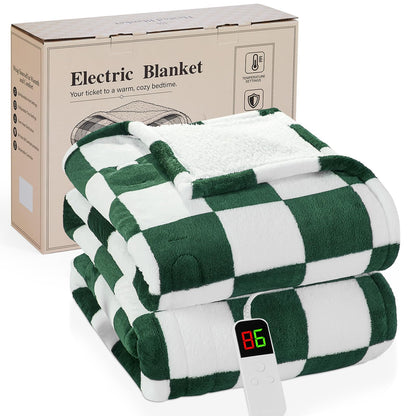 Pink Heated Blanket Electric Throw 50"X60", Heating Blanket Throw