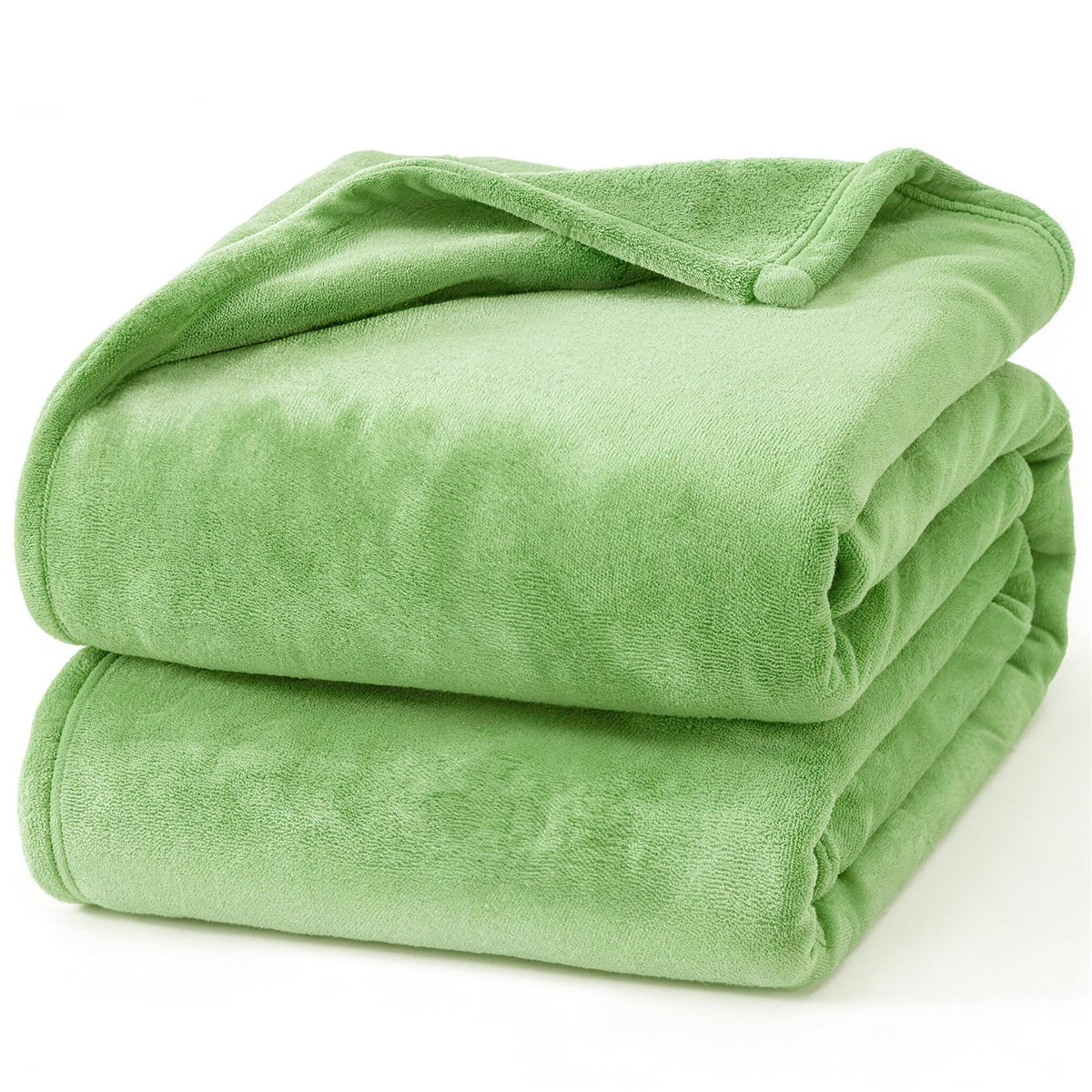 Hansleep Twin Grey Fleece Blanket, Soft Flannel Bed Blanket