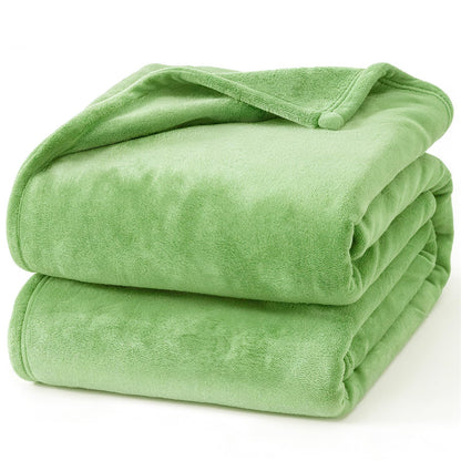 Hansleep Twin Grey Fleece Blanket, Soft Flannel Bed Blanket