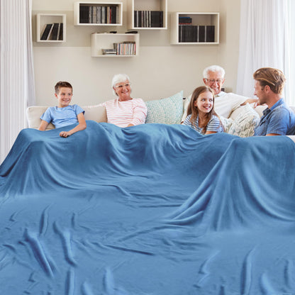 Edenleaf Oversized Blanket 120x120 Inches, Giant Huge Companion for Bed, Sofa,Travel and Camping, Extra Large Big Soft Blanket Fits the Whole Family and Outdoors, Dark Grey 10'x10'