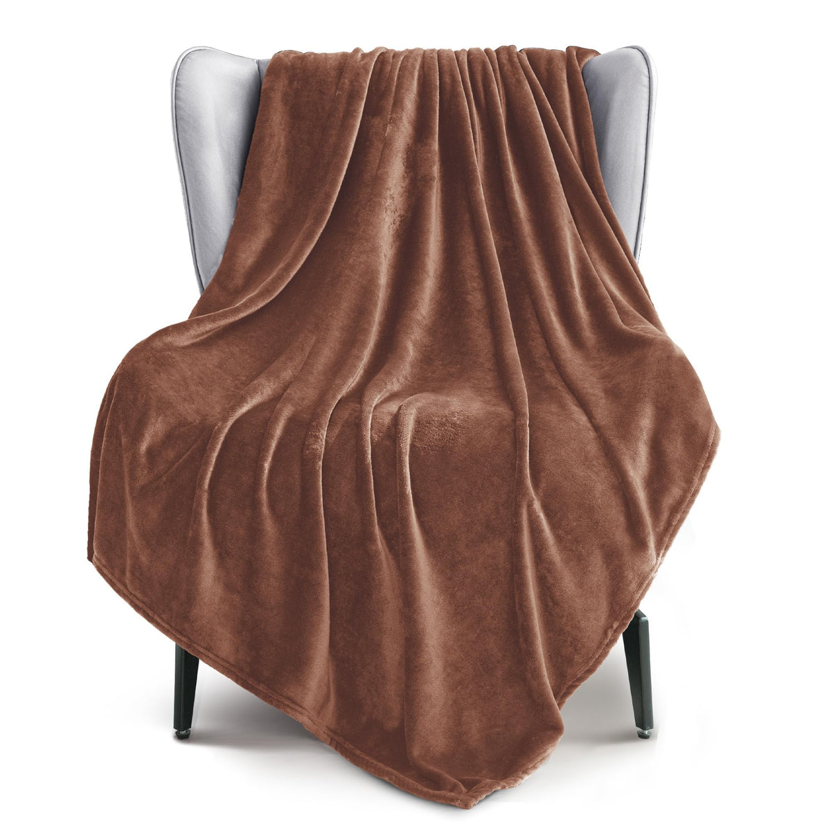 Exclusivo Mezcla Soft Large Fleece Throw Blanket for Couch, Forest Green