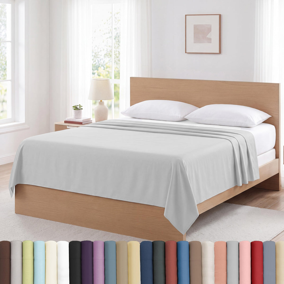 XL Oversized King Flat Sheet Only 132x110 California King Flat Sheet White