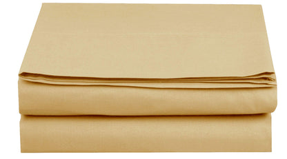 Elegant Comfort Premium Hotel Quality 1-Piece Flat Sheet, Luxury and Softest 1500 Premium Hotel Quality Microfiber Bedding Flat Sheet, Wrinkle-Free, Stain-Resistant, California King, Cream