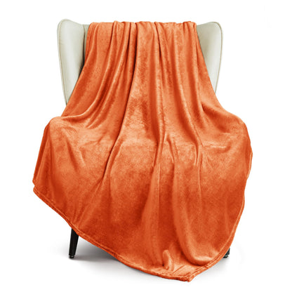 Exclusivo Mezcla Soft Large Fleece Throw Blanket for Couch, Forest Green