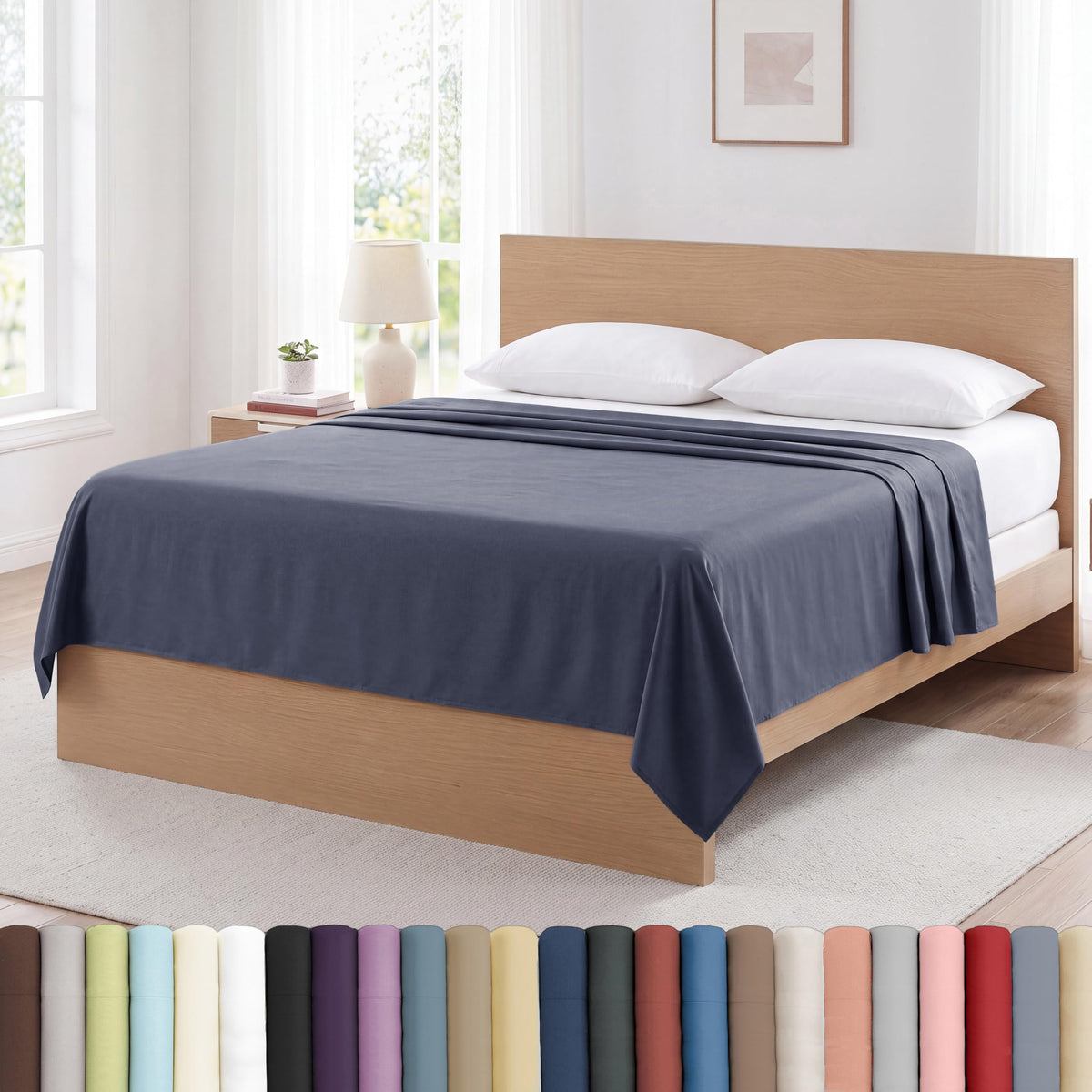XL Oversized King Flat Sheet Only 132x110 California King Flat Sheet White