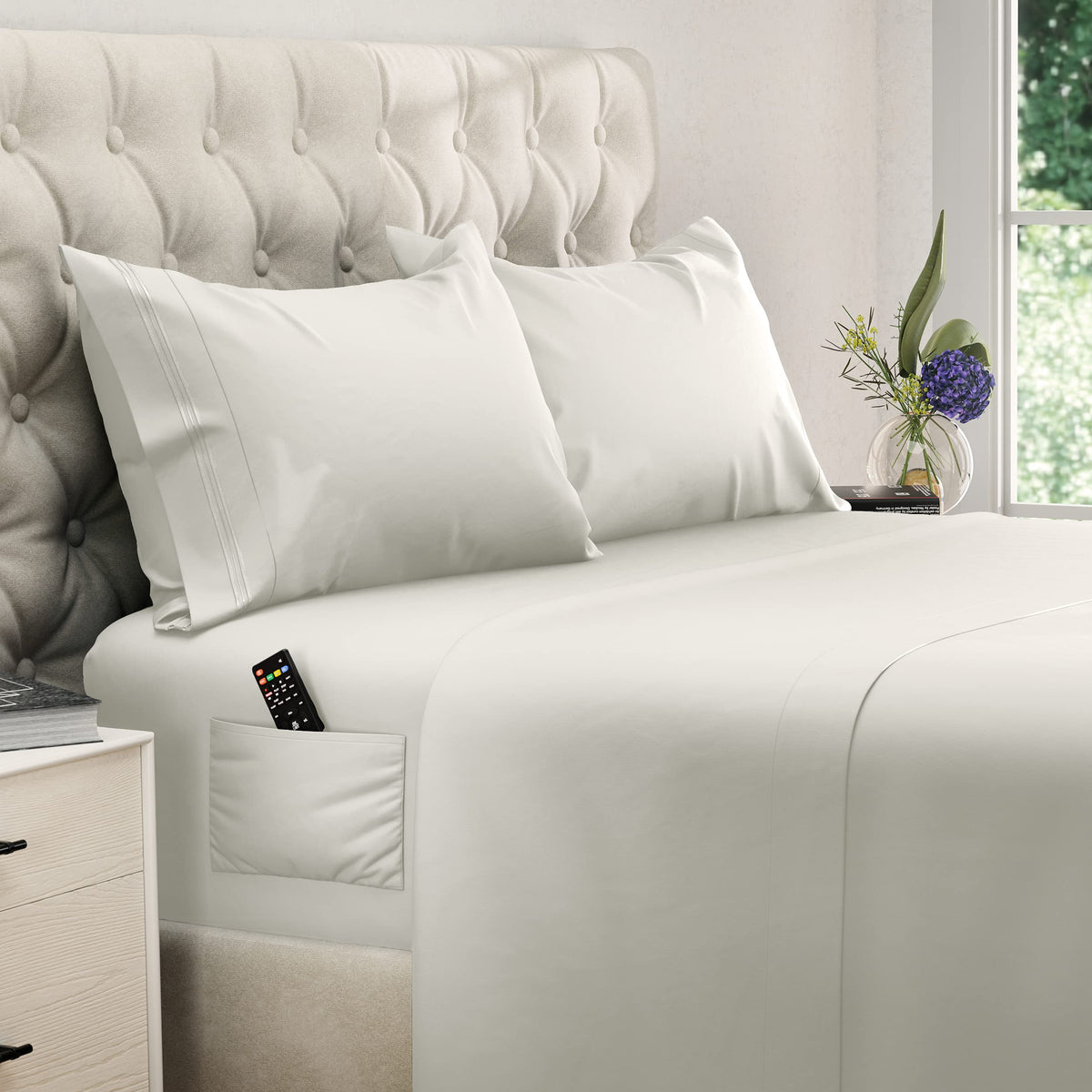 DREAMCARE King Size Sheets Set - King - Extra Deep - Gray