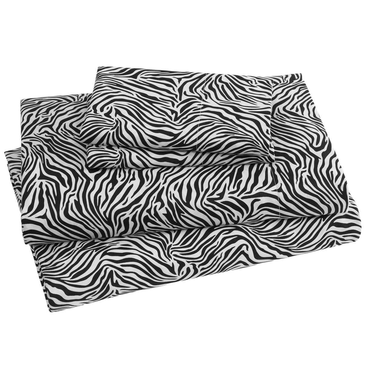 Printed Soft Microfiber Full 4-Piece Sheet Set, Zara Leopard