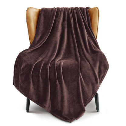 Exclusivo Mezcla Soft Large Fleece Throw Blanket for Couch, Forest Green