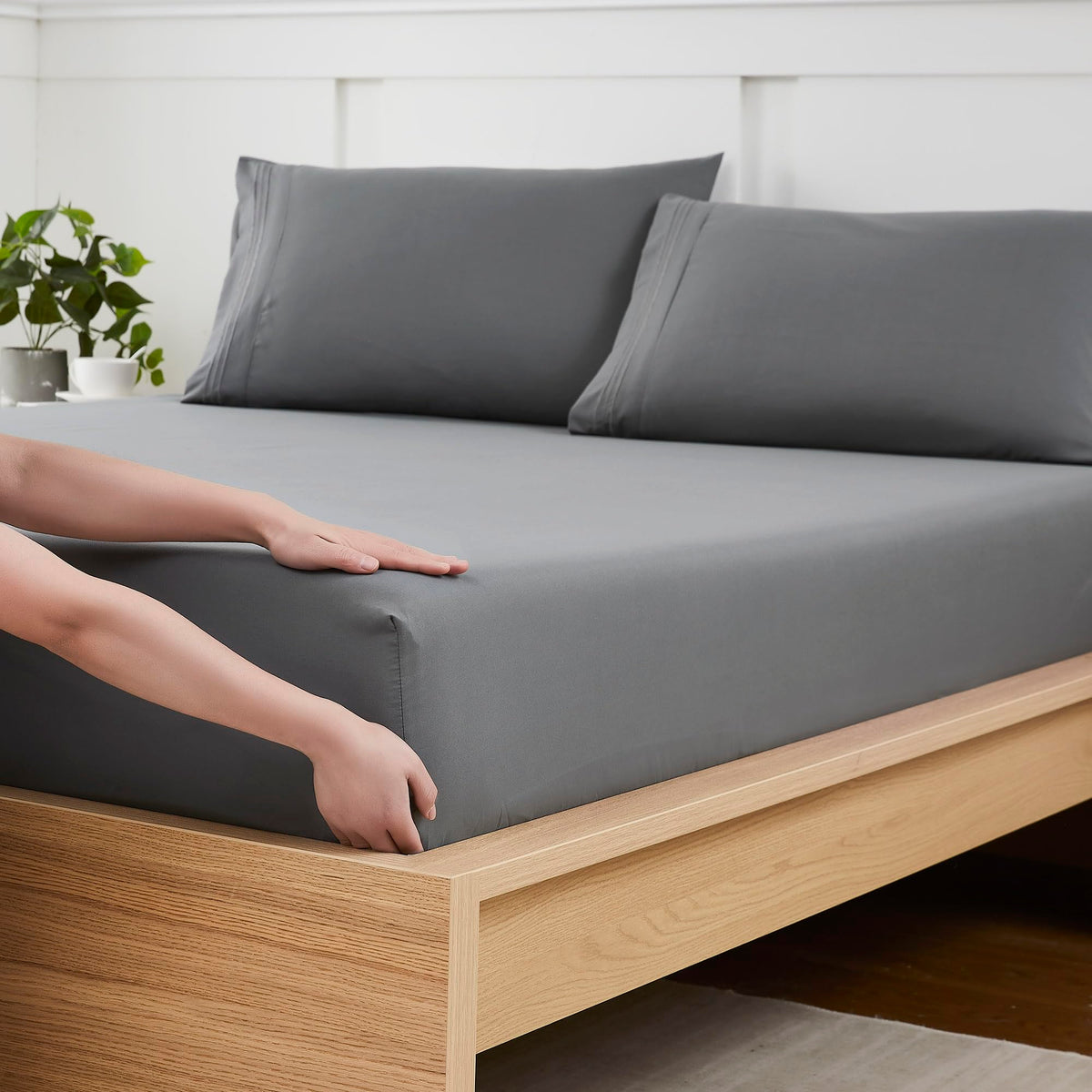 King Size Flat Sheet Only - Ultra Soft & Breathable Brushed Microfiber Top Sheet Only for King Size Beds, Denim Blue