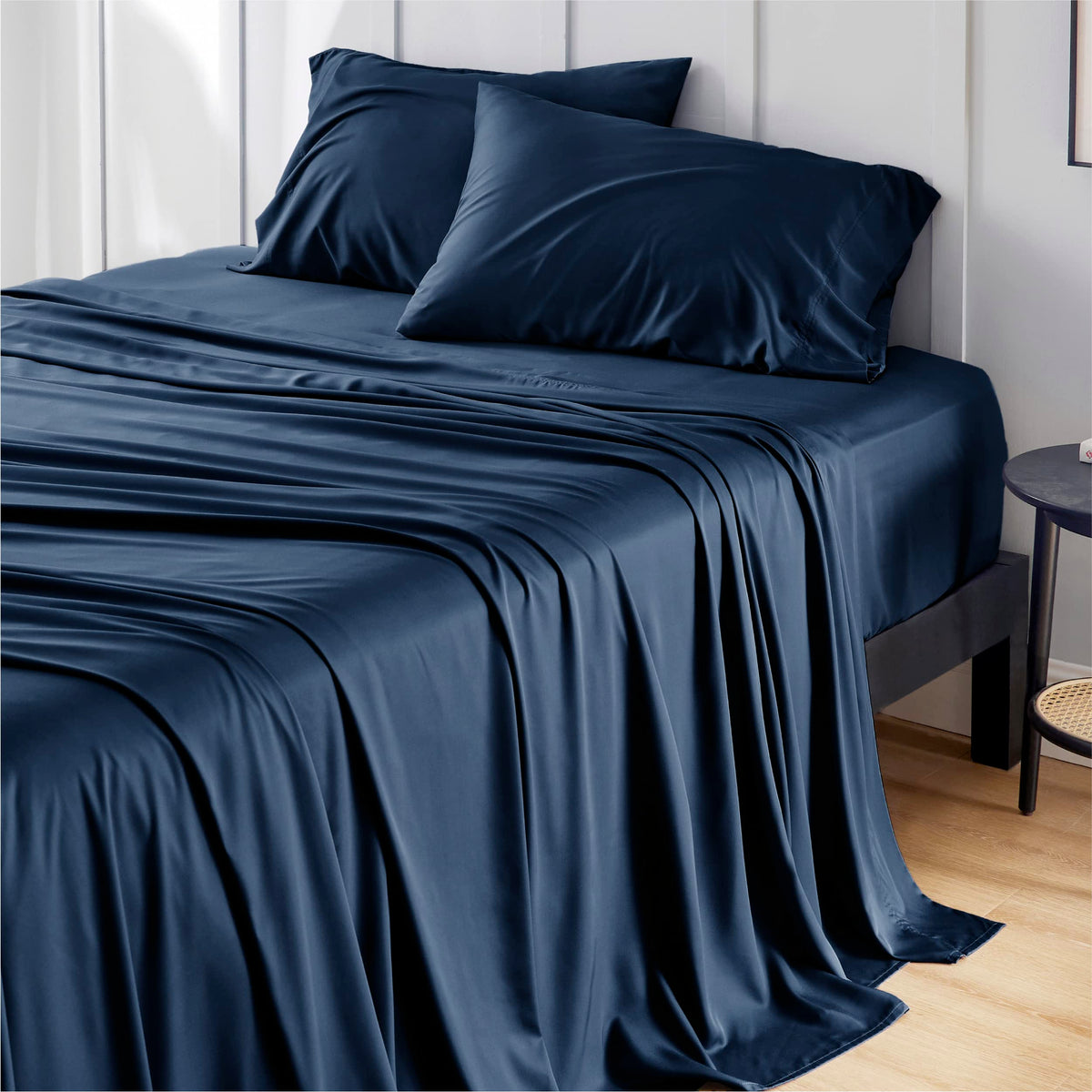 Bedsure PureWoven 100% Rayon Derived from Bamboo, Queen Sheets, 4 Pieces