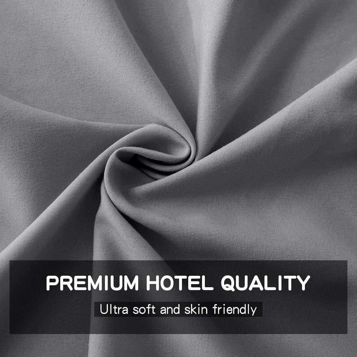 FreshCulture King Flat Sheets Only 2 Pack - Hotel Quality Flat Bed Sheets - Brushed Microfiber - Ultra Soft & Breathable - Wrinkle-Free - Easy Care - Flat Sheets Only King Size (Dark Grey)