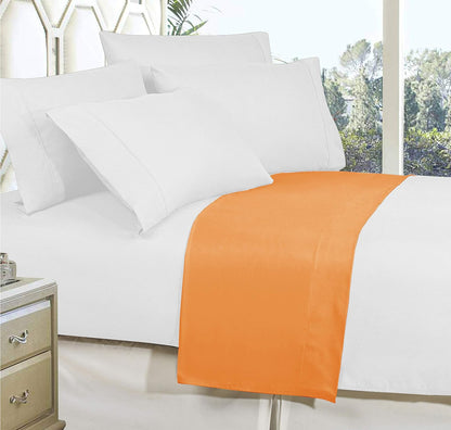 Elegant Comfort Premium Hotel Quality 1-Piece Flat Sheet, Luxury and Softest 1500 Premium Hotel Quality Microfiber Bedding Flat Sheet, Wrinkle-Free, Stain-Resistant, Queen, Orange