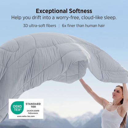 Bedsure Cooling Comforter Blankets for Hot Sleepers, All Season, Queen