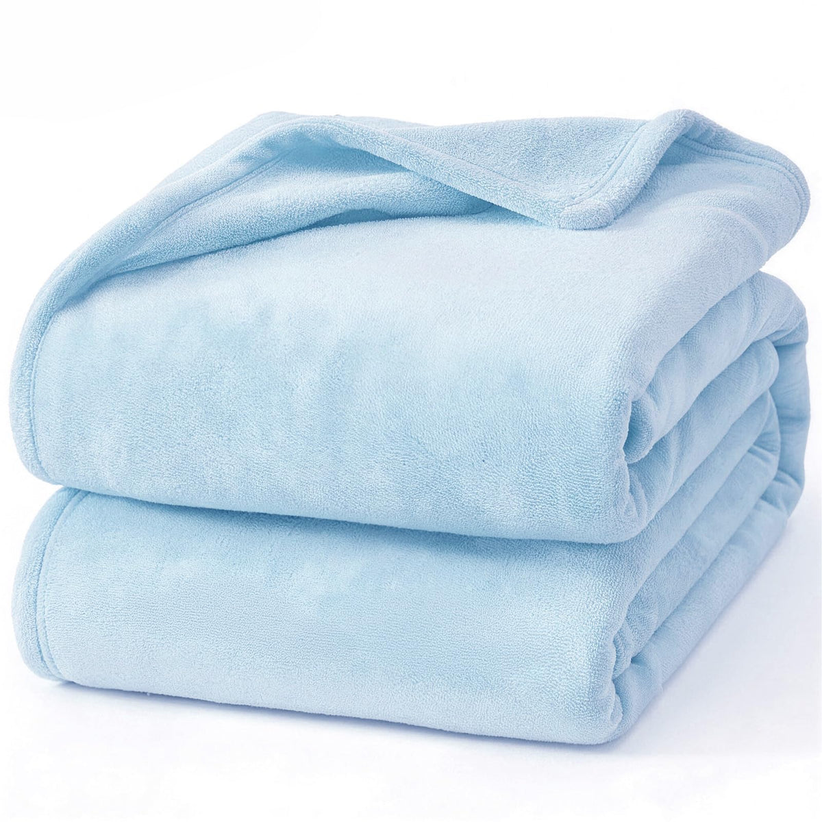 Hansleep Twin Grey Fleece Blanket, Soft Flannel Bed Blanket