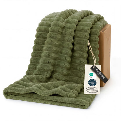 Bedsure Soft King Size Blankets for Bed Beige 108"x90"