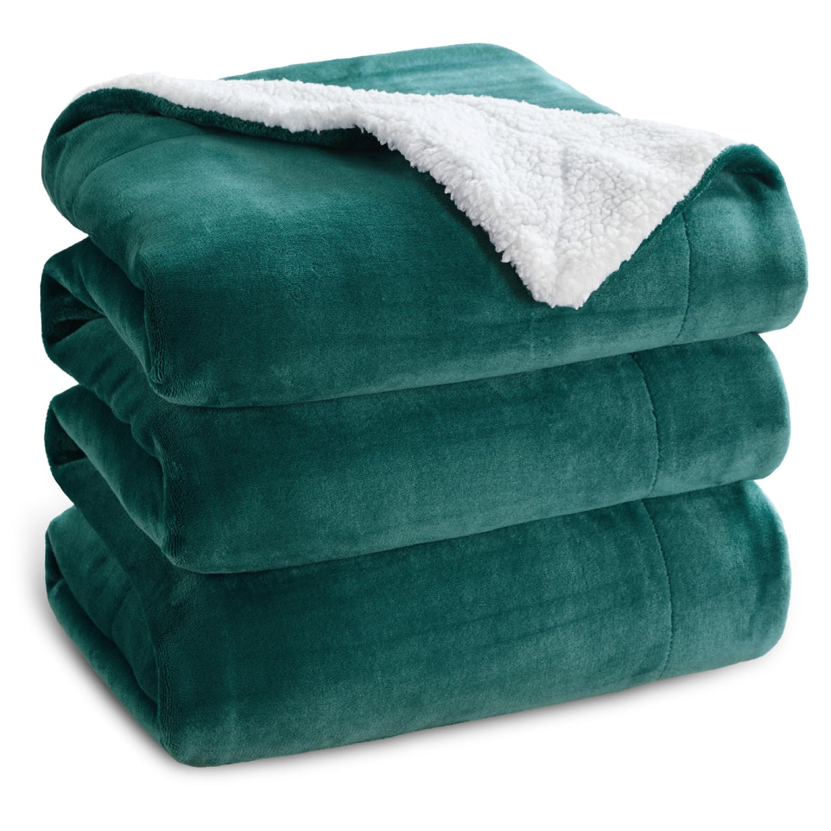 Bedsure GentleSoft Sherpa Fleece Throw Blanket for Couch, Non-Heated, Thick & Warm Cozy Comfort Blanket for Winter Fall, Soft Fuzzy Plush Throw Gifts for Women and Men, Grey, 50x60 Inches