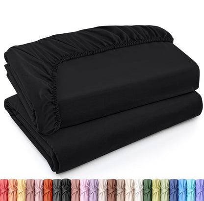Pack of 6 Twin Fitted Sheet, Fits Up to 15 Inch Deep Pocket, White