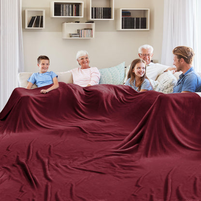 Edenleaf Oversized Blanket 120x120 Inches, Giant Huge Companion for Bed, Sofa,Travel and Camping, Extra Large Big Soft Blanket Fits the Whole Family and Outdoors, Dark Grey 10'x10'
