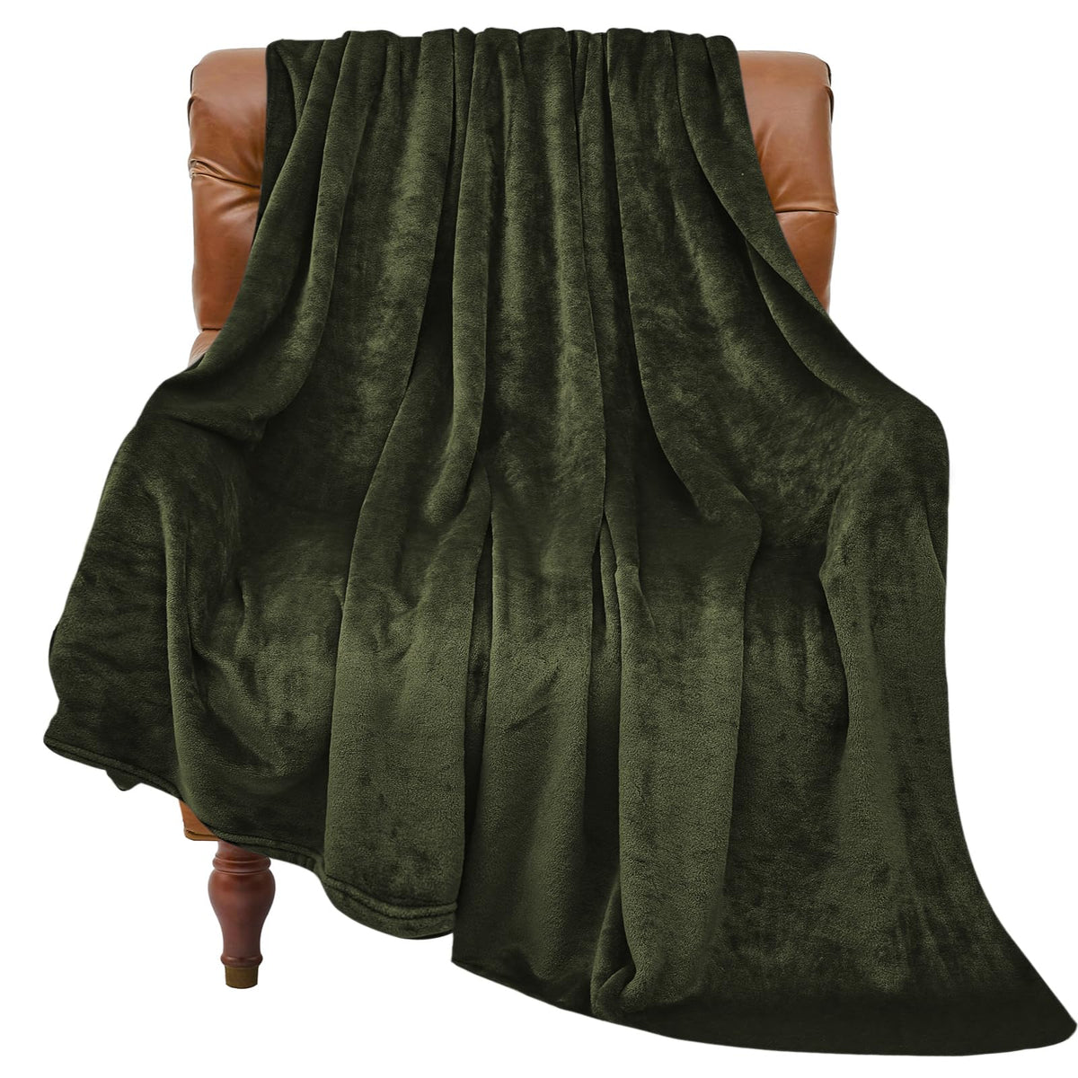 BEDELITE Fleece Blanket Soft Plush Throw for Couch Black 50"x60"