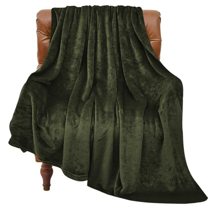 BEDELITE Fleece Blanket Soft Plush Throw for Couch Black 50"x60"