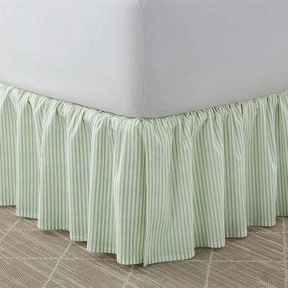 Laura Ashley - Queen Size Bed Skirt, 100% Cotton Bedding, 14.5-Inch Drop