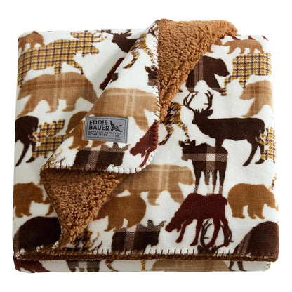 Eddie Bauer - Soft Reversible Throw Blanket for Bed & Couch, 50 x 70