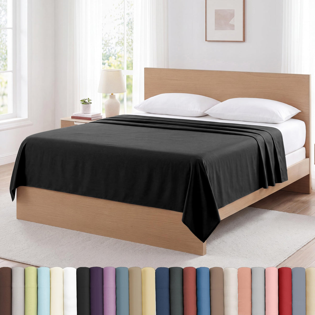XL Oversized King Flat Sheet Only 132x110 California King Flat Sheet White