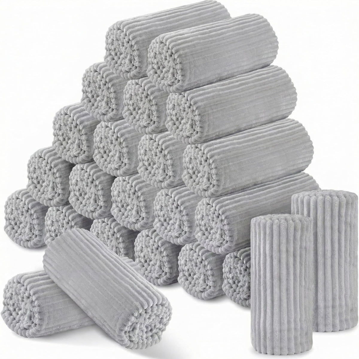 Buryeah 12 Pcs Flannel Blankets Bulk,Fall Outdoor Wedding, Multicolor