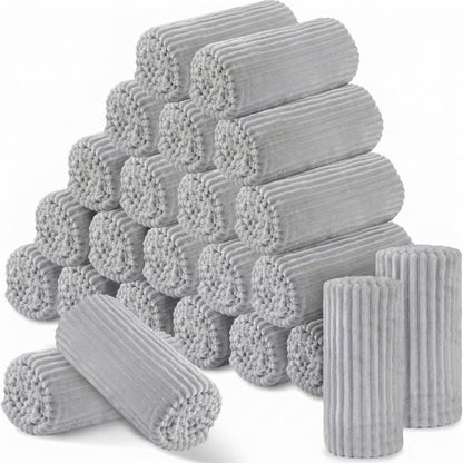 Buryeah 12 Pcs Flannel Blankets Bulk,Fall Outdoor Wedding, Multicolor