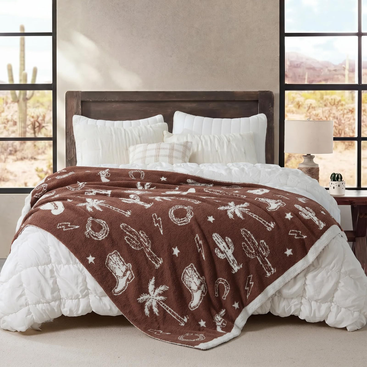 Snuggle Sac Leopard Throw Blanket for Couch Bed Sofa 50x60 inches, Reversible Beige Leopard Blanket Ultra Soft Cozy Blankets for Women Mothers Birthday Gifts