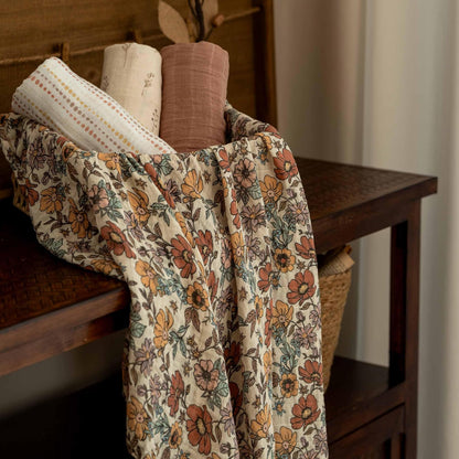 Muslin Swaddle Blankets for Newborn, Cotton Receiving Blanket
