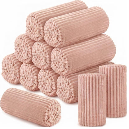 Buryeah 12 Pcs Flannel Blankets Bulk,Fall Outdoor Wedding, Multicolor